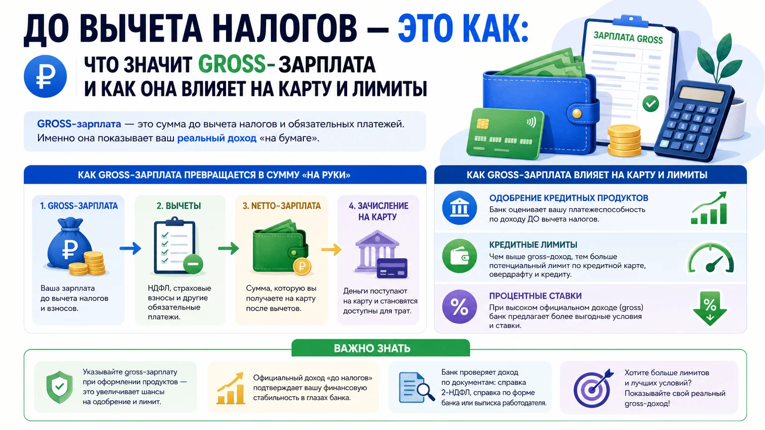 До вычета налогов это как: что значит gross-зарплата и как она влияет на карту и лимиты