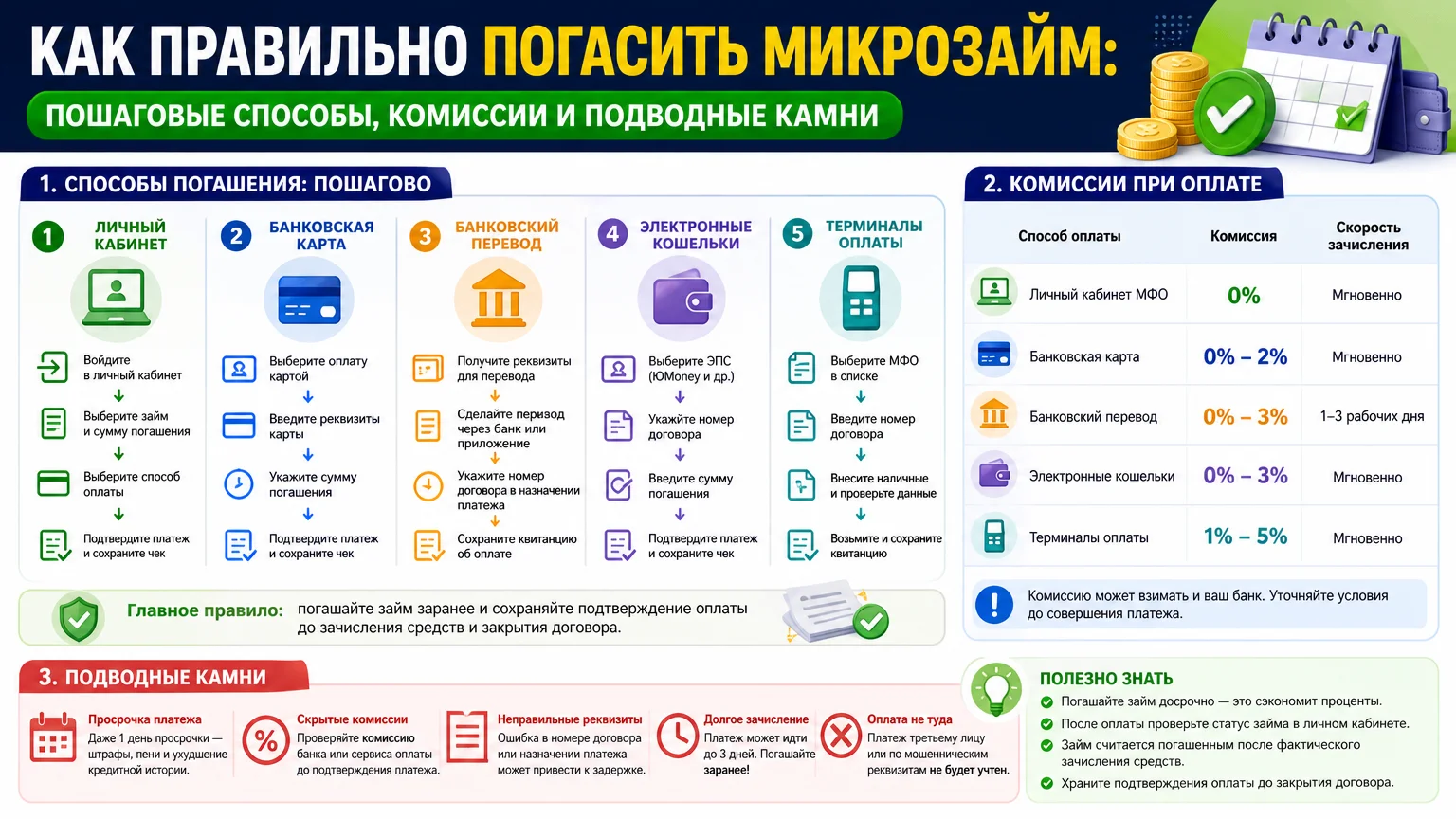 Как правильно погасить микрозайм: пошаговые способы, комиссии и подводные камни