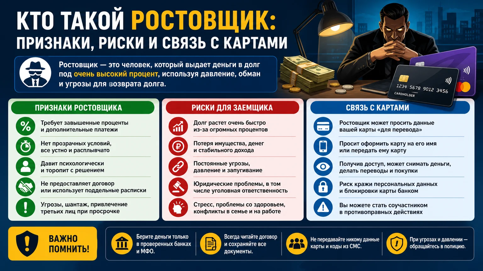 Кто такой ростовщик: признаки, риски и связь с картами
