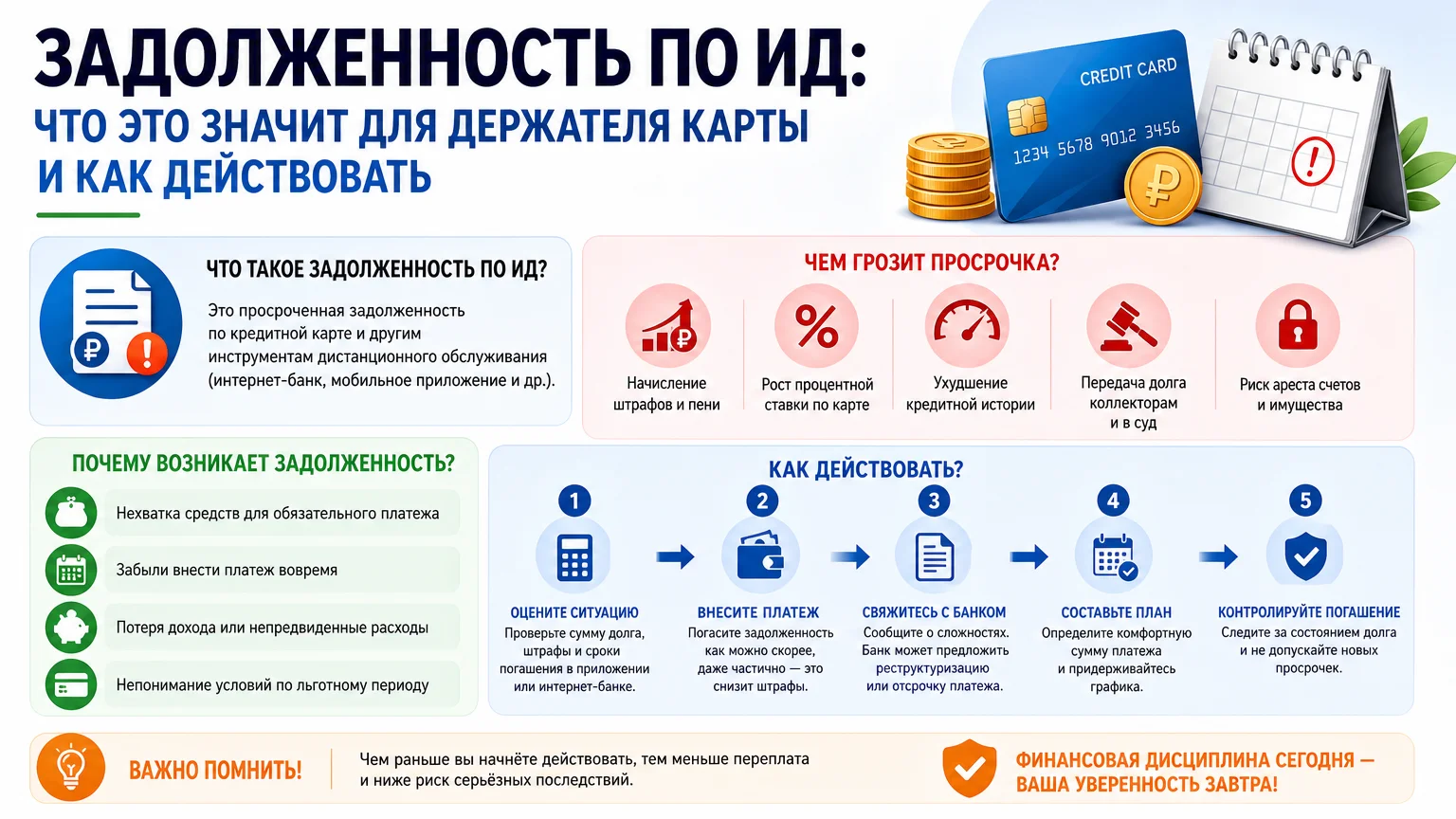 Задолженность по ИД: что это значит для держателя карты и как действовать