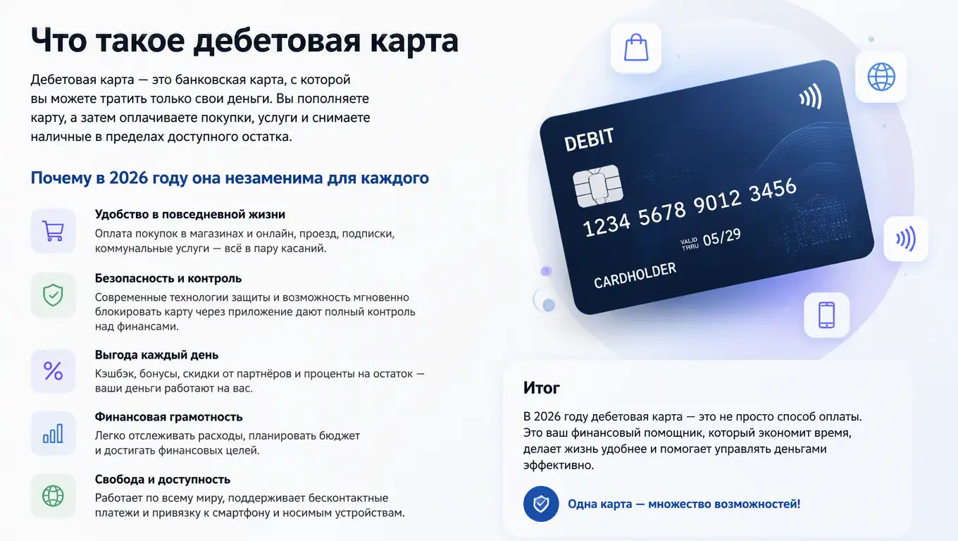Что такое дебетовая карта и почему в 2026 году она незаменима для каждого
